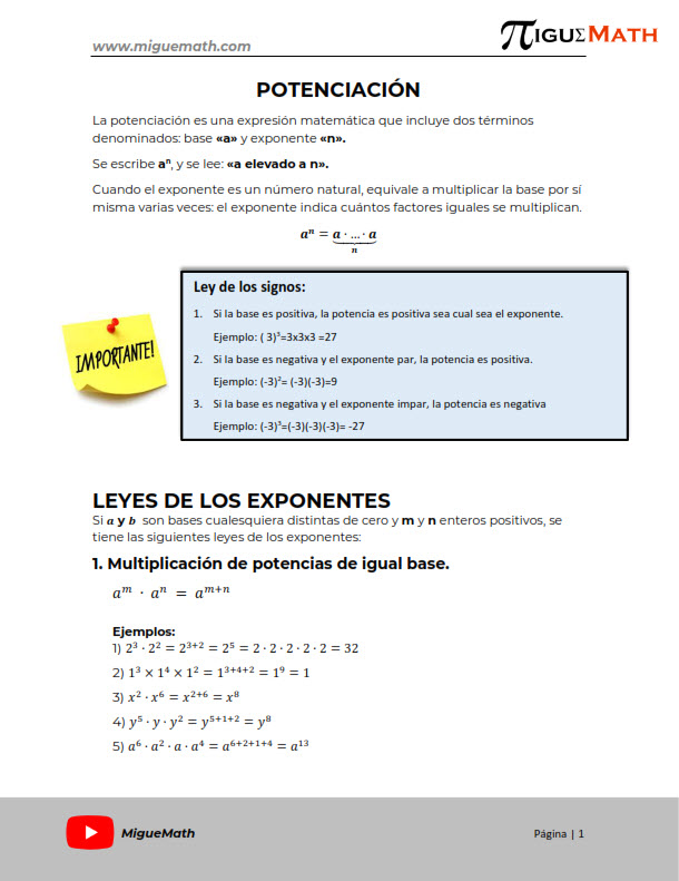 La Potenciación